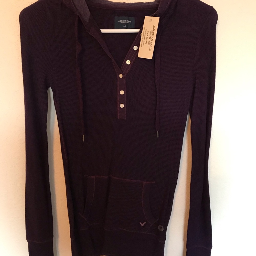 American Eagle Outfitters purple long sleeve shirt